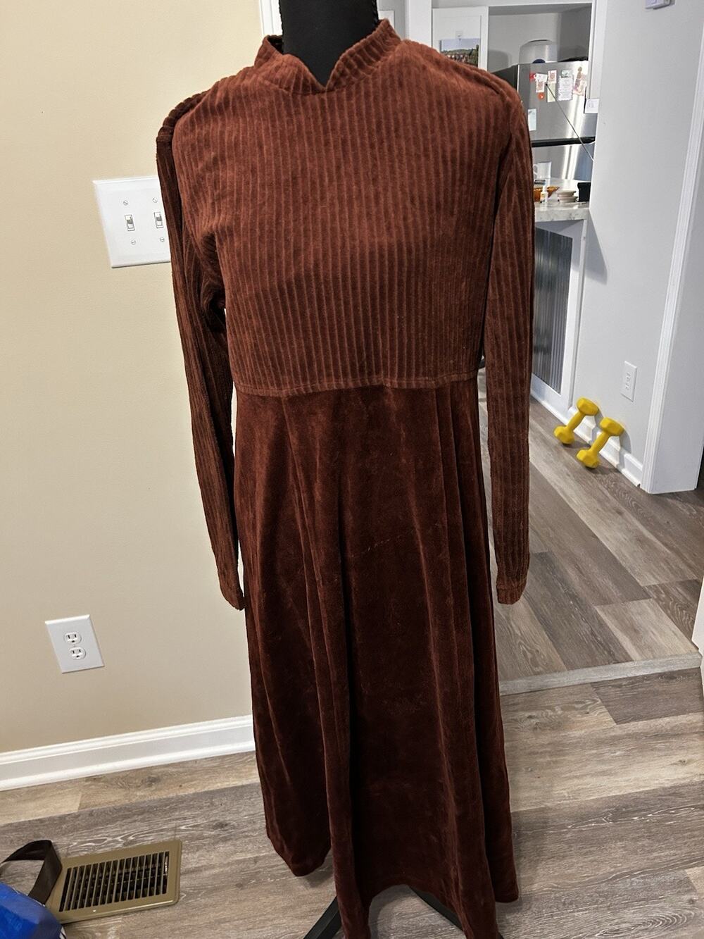 Vintage Cold Creek Brown Long Dress Size M